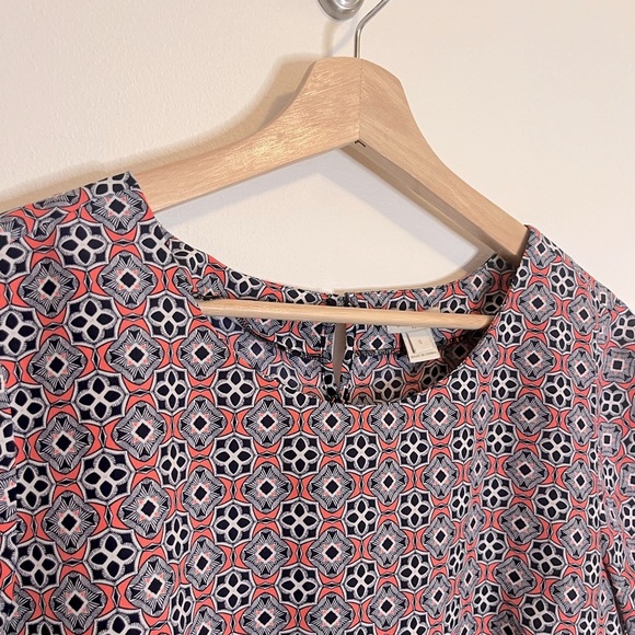 J. Crew Short Sleeve Print Blouse - Picture 4 of 8